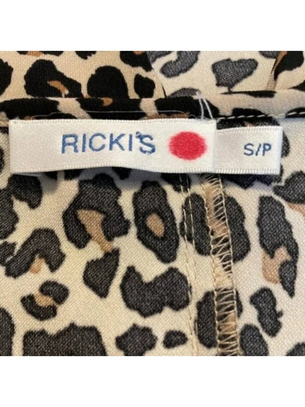 Ricki's Leopard Print Blouse Size Small - Picture 4 of 6